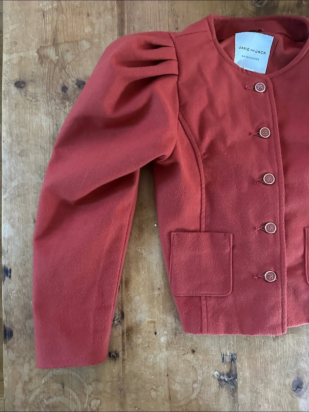 JANIE & JACK SAN FRANCISCO BUTTON JACKET GIRLS 7 TO 8 FALL